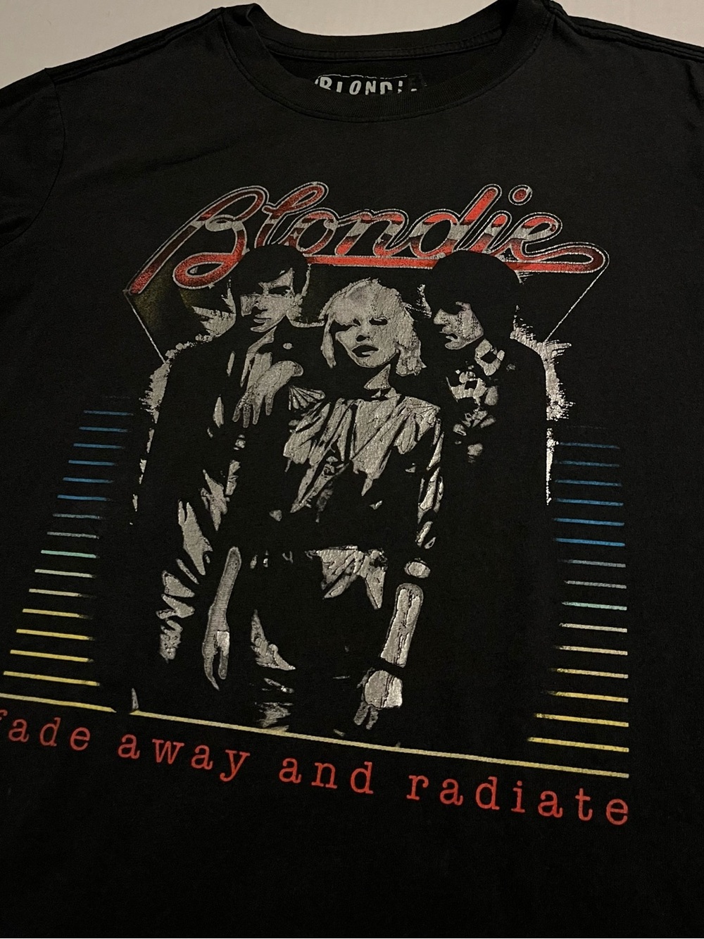 RARE Blondie Rock Music Band Metallic T-Shirt SMALL Tour Album Retro 70’s 80’s